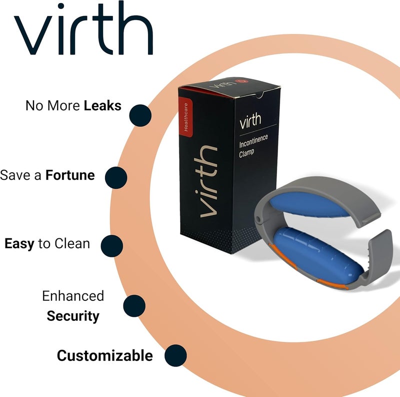 Virth Incontinence Clamp by - Comfortable & Easy to Use - Confidence All Day Long - 3 Adjustable Sizes - Penile Clamp for Incontinence! - Urinary Clamp for Incontinence - Travel Bag Included - Image 2